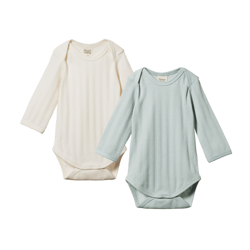2 Pack Derby Long Sleeve Bodysuits