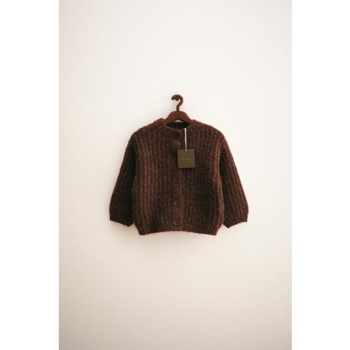 ZARA TIMELESS - CHUNKY WOOL KNIT CARDIGAN - Chocolate | ZARA United States