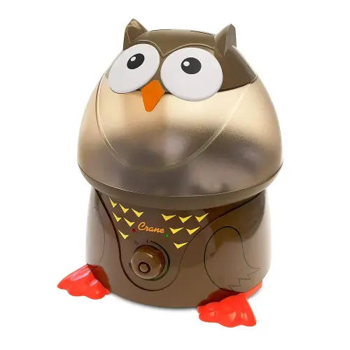 Crane Animal Humidifier for Bedroom, Ultrasonic Cool Mist for Baby Nursery, Adjustable Settings, Auto Shut-Off, Owl