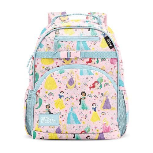 Simple Modern Medium Disney Toddler Backpack for School Girls and Boys | Kindergarten Elementary Kids Backpack | Fletcher Collection | Kids - 15" tall | Princess Rainbows