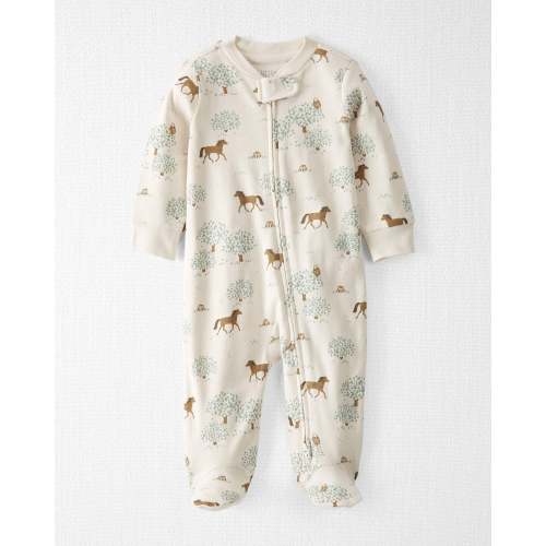 Baby Organic Cotton Sleep & Play Pajamas in Wild Horses - Little Planet | Carter's