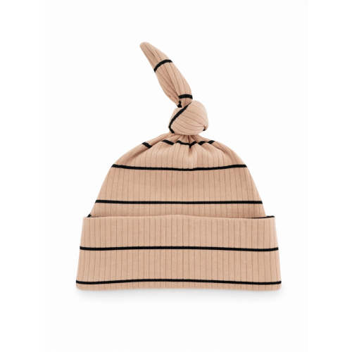 Tan/Black Stripe / Ribbed Beanie