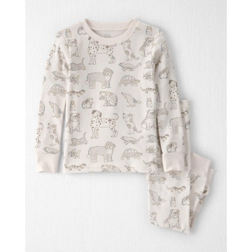 Toddler 2-Piece Organic Cotton Ribbed Pajama Set in Pet Print - Little Planet | Carter's