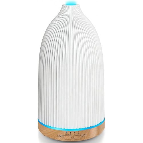 URPOWER 100ML Essential Oil Diffusers for Home with 7 LED Color Changing Lights, Timer & Auto-Off Ultrasonic Aromatherapy Diffuser Cool Mist Humidifer Scent Diffuser for Bedroom, Office, Yoga