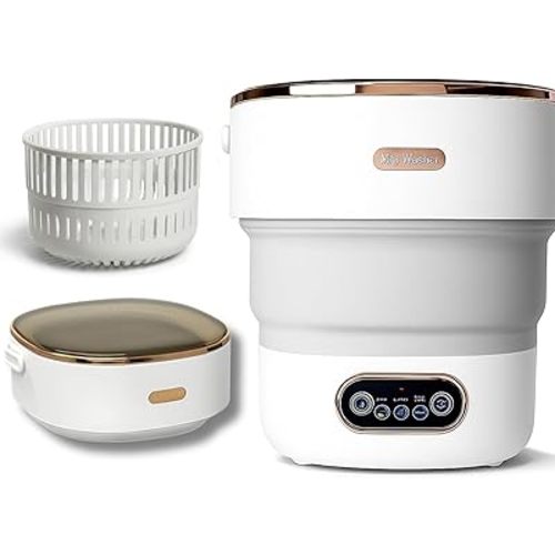 Portable Washing Machine, 17L/4 Gal, Foldable Mini Washing Machine, Mini Portable Washer, Easy To Use, Quiet and User Friendly, Great for Dorms Small Apartments Travelling