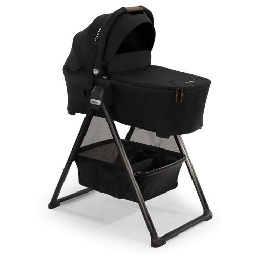 Nuna SWIV & TRIV Series Bassinet + Stand - Caviar