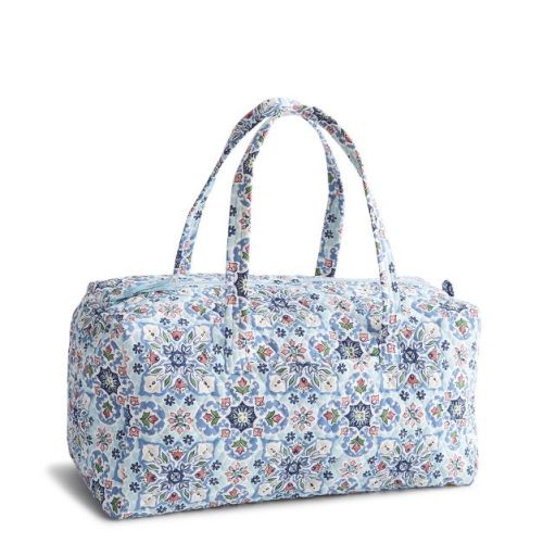 Vera Bradley Lisbon Sky Medallion Original Duffle Bag - Light Blue