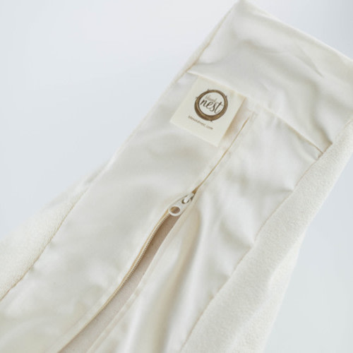 organic nesting pillow slipcover in vanilla bean