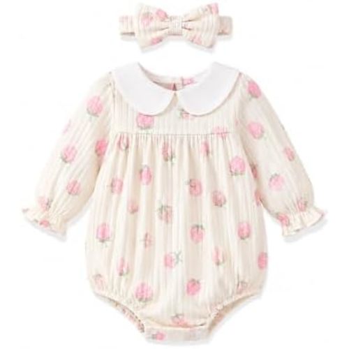 Renotemy Baby Girl Outfit Fall Newborn Girls Bubble Clothes Preemie-12Month