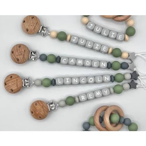 Personalized Pacifier Clip, Baby Shower Gift, Custom Soother Clip, Newborn Gift, Baby Binky Clip, Custom Dummy Clip, Baby Pacifier Holder - Etsy