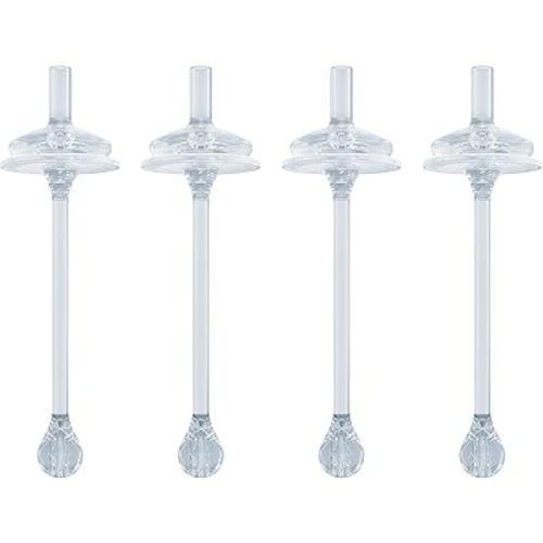 NUK Learner Cup Soft Silicone Replacement Straws, 4-Pack, BPA-free, Dishwasher-safe, Compatible with NUK Learner and Active Cups