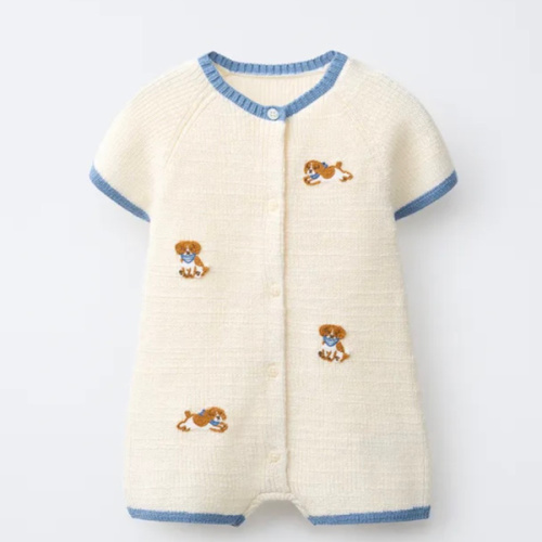 DOG PRINT KNIT SHORT JUMPSUIT - Ecru | ZARA United States