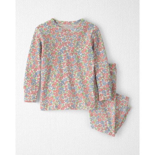 24m Baby Girl 2-Piece Organic Cotton Ribbed Pajama Set in Spring Floral Print - Little Planet | Carter's