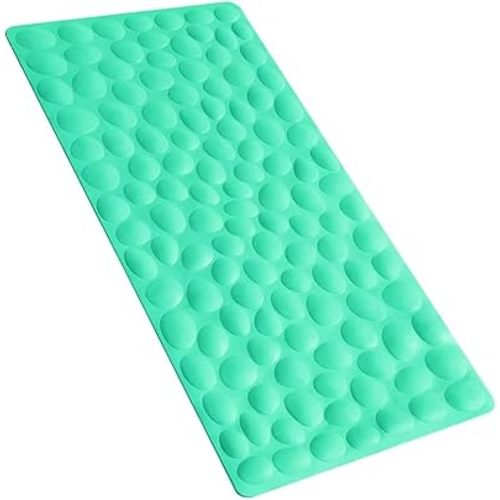 Non-Slip Bathtub Mat OTHWAY Soft Rubber Bathroom Bathmat with Strong Suction Cups (Fruit Green, 16x31.5 inch)