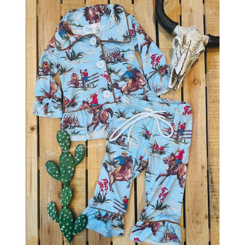 Wild West ruffle pj set (sale)