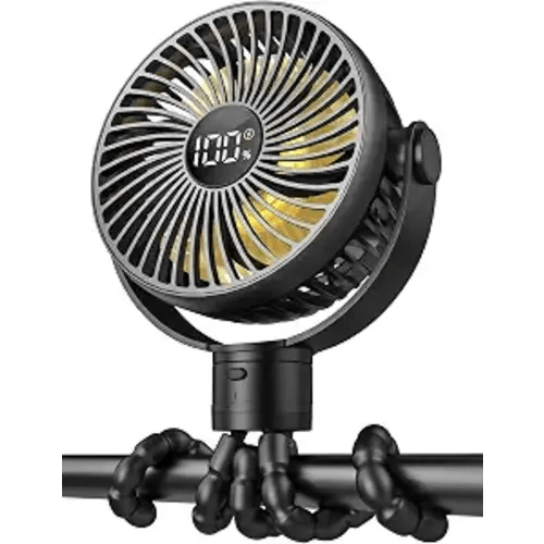 Portable Stroller Fan, Black