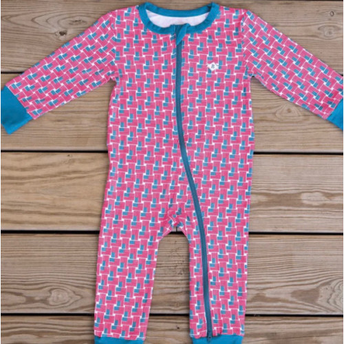 American Flag Baby Zip Up | Patriotic Infant Gift | BURLEBO