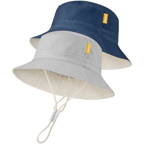 Baby Sun Hat for Toddler Kids Bucket Hat Summer Beach Essentials UPF 50+ Sun Protection Bamboo Rayon Baby Hats for Boys Girls