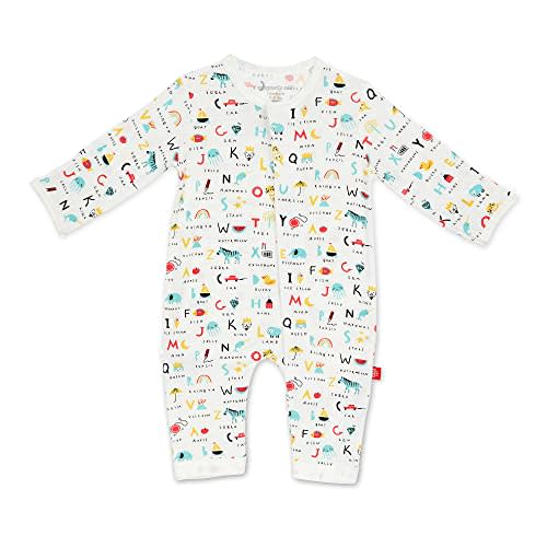 Magnetic Me Easy-Close Modal Coverall Jumpsuit ABC Love 3-6 Months