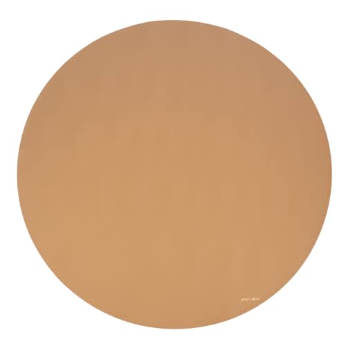 Vegan Leather Multipurpose Play Mat - AVA + OLIVER (Circle 53”, Tan)