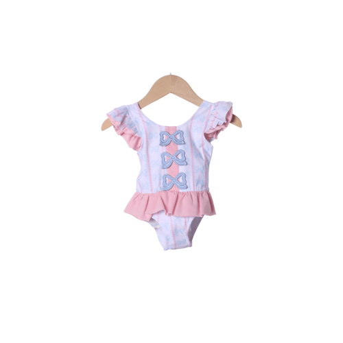 Sweet Scalloped Bow Swimsuit