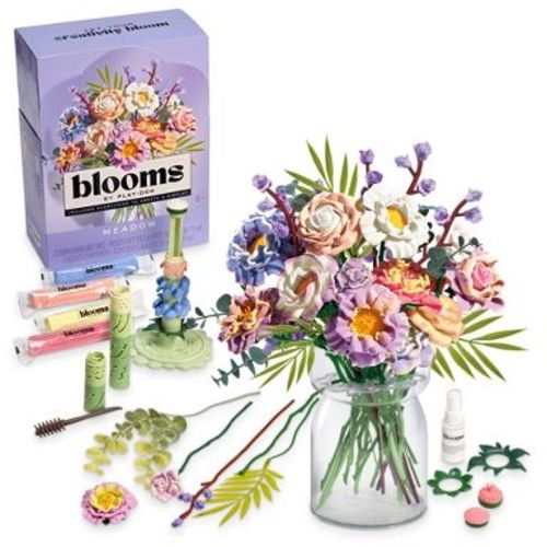 Blooms by Play-Doh Meadow Flower Bouquet Arts and Crafts Kit for Adults DIY Home and Desk Decor Gifting