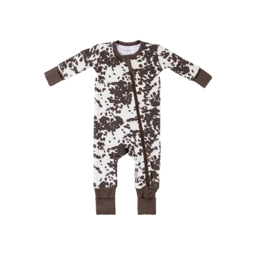 Baby Bamboo Pajamas w/ DreamCuffs® - Cow