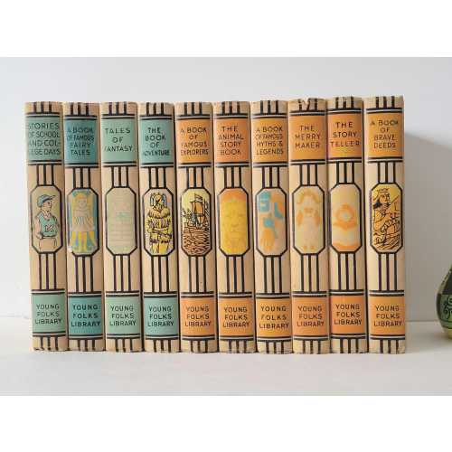Vintage Children's Book Set, The Young Folks Library, 1953, Hardcover