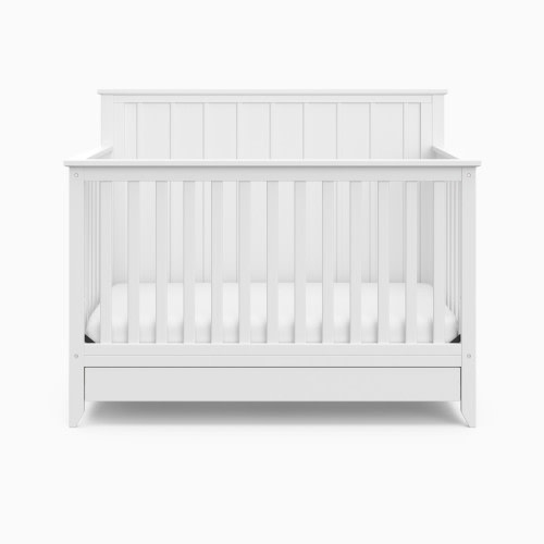 Storkcraft Forrest 4-in-1 Convertible Crib with Drawer - White