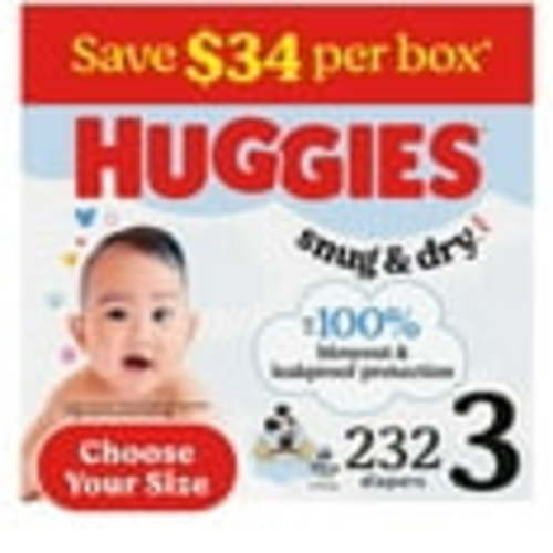Huggies Snug & Dry Baby Diapers, Sizes 3-8 - Samsclub.com