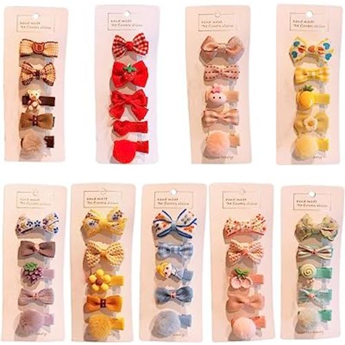 FZBNSRKO 25 Pcs Girl Hair Clips Cute,Baby Girl Hair Bows Clips Candy Barrettes Hair Clips for Girls Toddlers Kids Children(Random styles)