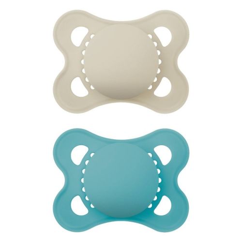 MAM Matte Original Unprinted Pacifier 0-6m - Boy - 2pc
