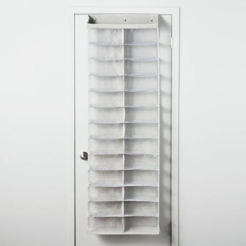 Over The Door 26 Shelf Mesh Shoe Organizer Light Gray - Brightroom™: Hanging Shoe Storage, Closet Organizer, Holds 13 Pairs