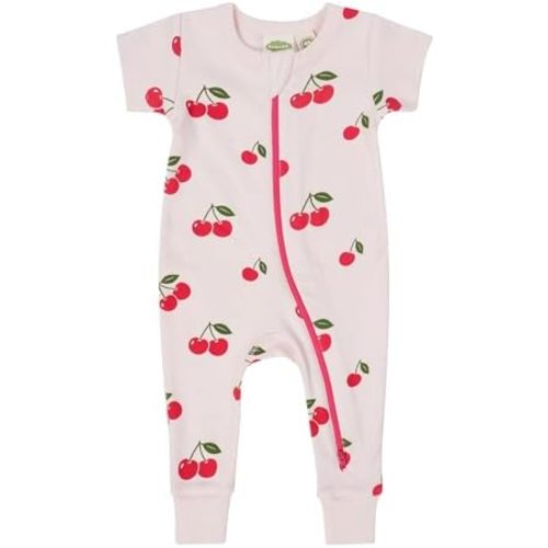 PARADE Organic Signature Print '2-Way' Zip Romper - Short Sleeve
