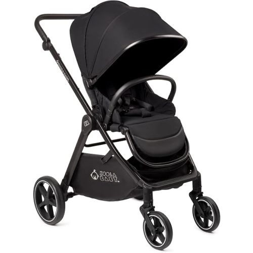 KOOLABABY Reversible Baby Stroller – Foldable Stroller with Parent & World Facing Seat, Multi-Recline & Extendable Canopy – Toddler Stroller