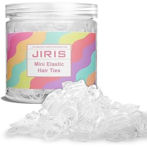 Clear 1000pcs Mini Hair Rubber Bands, Soft & Durable Plastic Elastic Hair Ties for Little Girls, Stretch Ponytail Ties for Kids Hairstyles and Braids