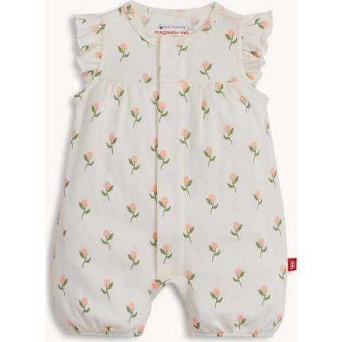 Floral Chicken Tender Org Cot Magnetic Romper