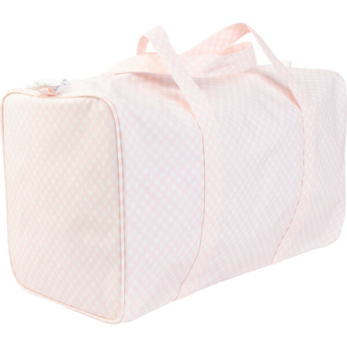 The Duffle Bag, Pink Gingham - Apple of My Isla | Maisonette
