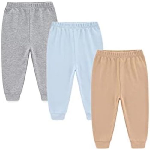 Unisex Newborn Baby Cotton 4-Pack Pants Embroidery Pringting Casual Leggings 0-24 Months for Boys and Girls