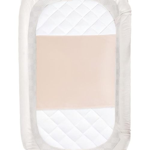 PROMEED 100% Mulberry Silk Bassinet Sleeve for Baby Bald Spots, Preminium 23 Momme Silk Bassinet Half Sheet for Baby Hair(Champagne)