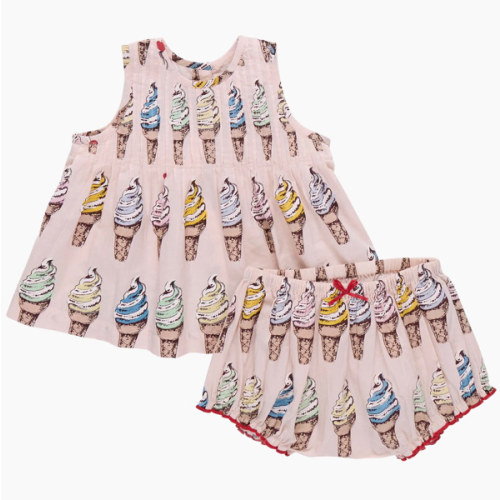 Baby Girls Jaipur 2-PC Set - Pink Soft Serve – Pink Chicken