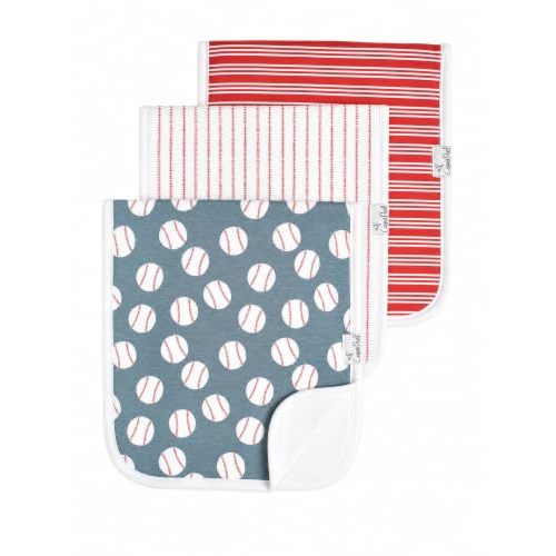 Copper Pearl Premium Baby Burp Cloths - 3-Pack Large Cotton Burp Cloths, Extra Soft Spit Up Rags with 3 Absorbent Layers, Perfect for Baby Boy and Baby Girl Gifts