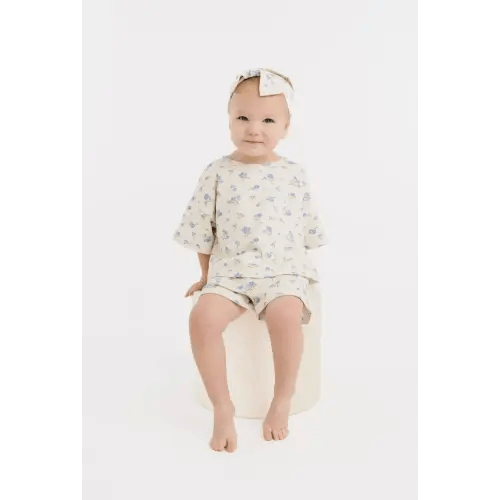 BLUE BLOOMS SLOUCHY SET — Teddy & Co
