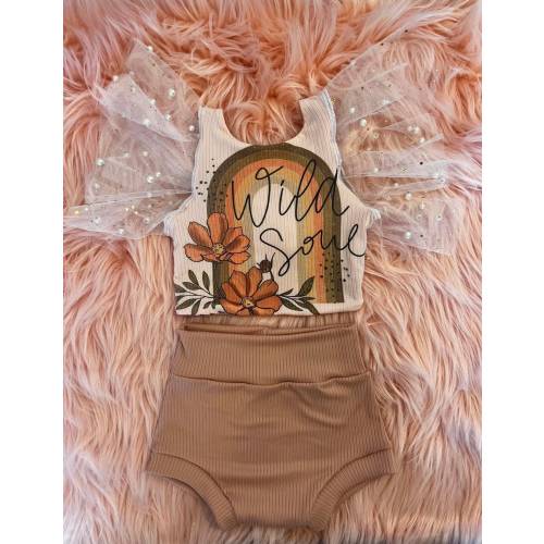 Wild soul set / toddler clothing/ baby clothing/ goth / boho / trendy / sparkle/ handmade/ custom baby clothes