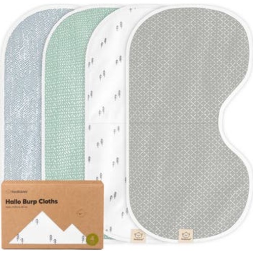4-Pack Hallo Burp Cloths