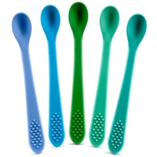 Baby Spoons - Infant Spoons First Stage - Silicone Baby Spoon For Self Feeding - First Stage Baby Feeding Spoon Set Gum Friendly - BPA Free