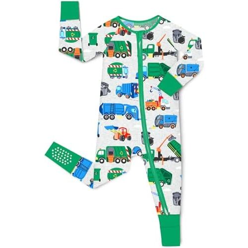 babee Reshinee Bamboo Viscose Baby Convertible Footie Pajama, Sleep & Play Footed Zipper Pajamas for Baby Boys & Girls