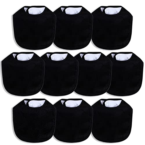 Hakochia Waterproof Baby Bibs Organic Cotton Super Soft and Absorbent With Adjustable Snap for Baby Boys and Girls