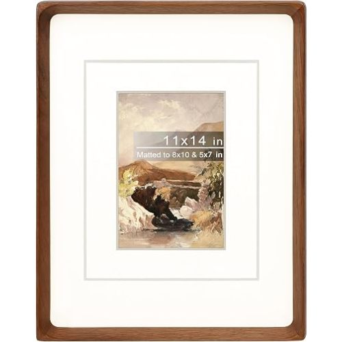 11x14 Picture Frame, Natural Walnut Wood