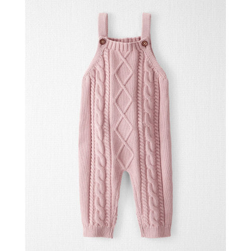 Baby Girl Organic Cotton Cable Knit Overalls - Little Planet | Carter's